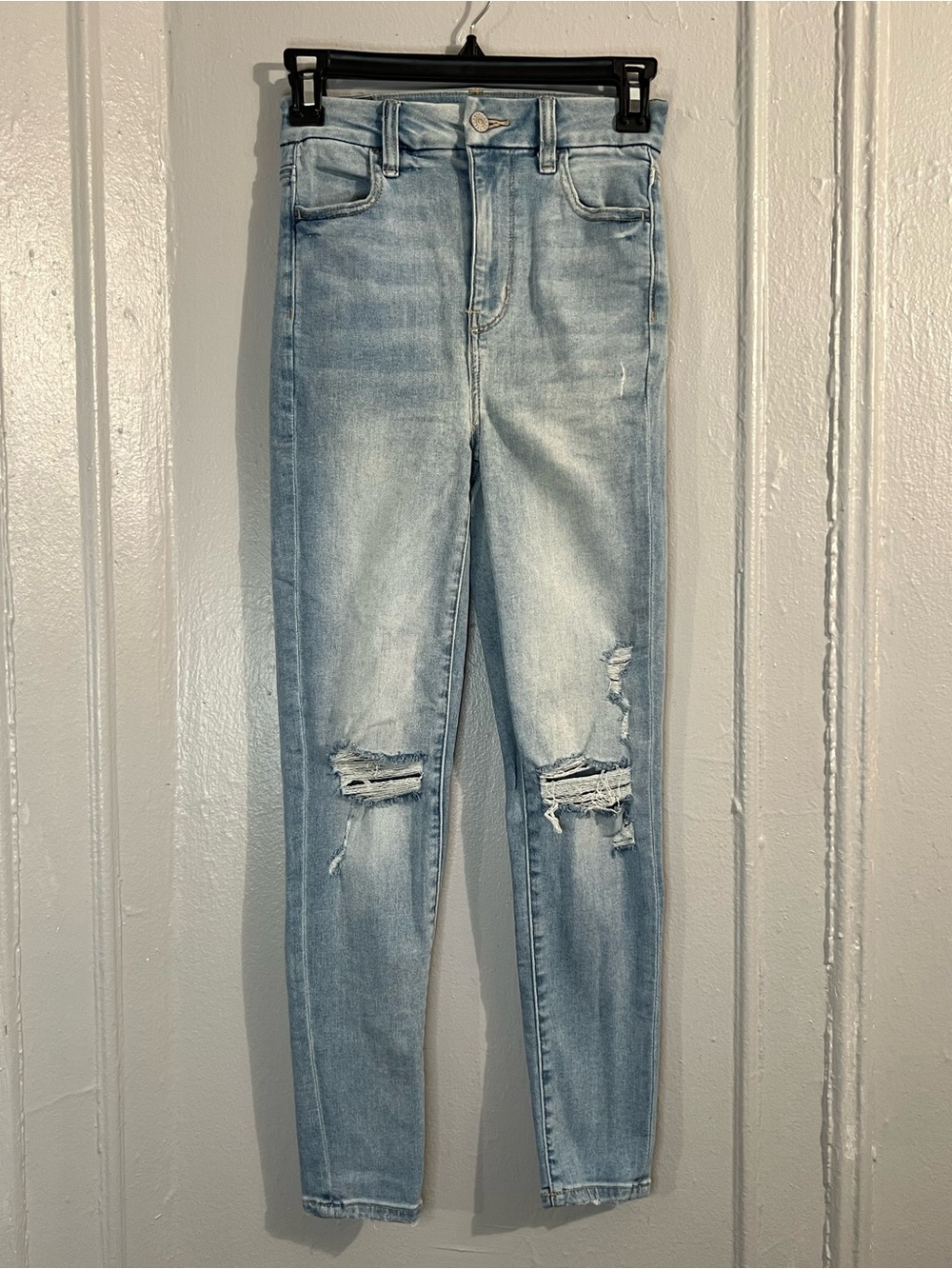 American Eagle Curvy Highest Rise Next Level Stretch, Light Wash Jeans